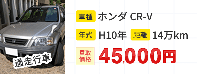 ホンダ CR-V過走行車の買取価格45,000円